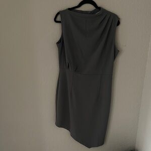 Aisize Bussiness Sleeveless Dress Gray